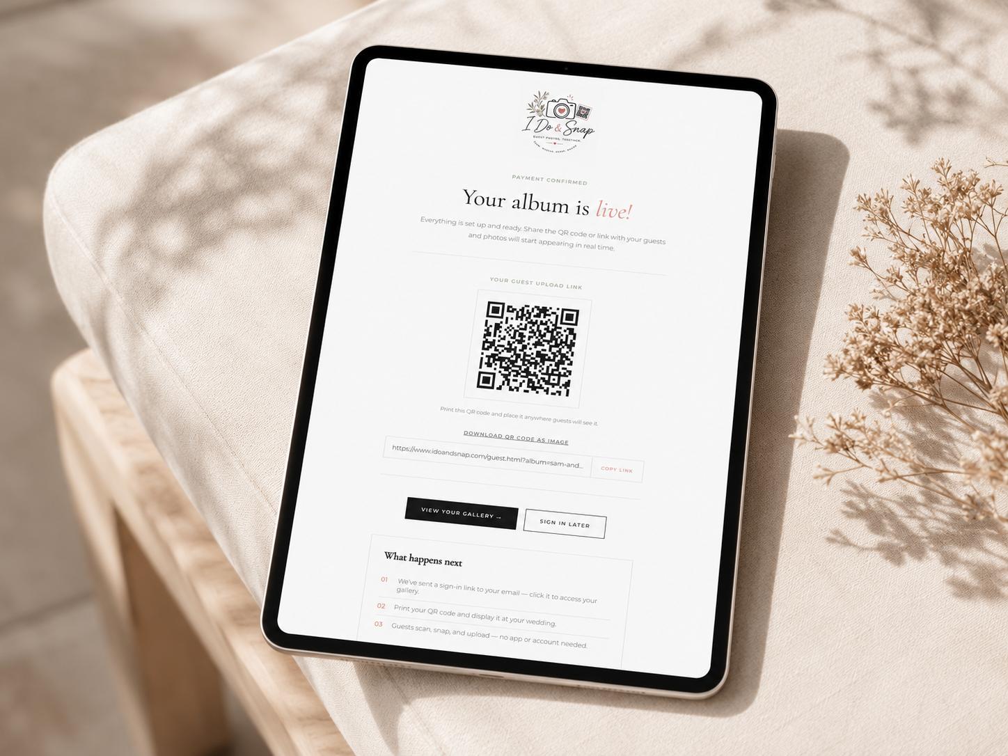 Share your QR code with your guests